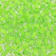 Perles rocailles Preciosa 6/0 4 mm - Terra Intensive - Lime Green Lined x20g