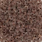 Perles rocailles Preciosa 8/0 3 mm - Terra Intensive - Chocolate Brown Lined x20g