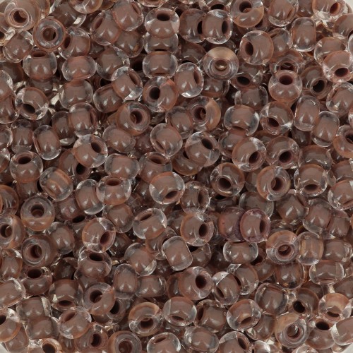 Perles rocailles Preciosa 8/0 3 mm - Terra Intensive - Chocolate Brown Lined x20g