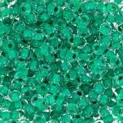 Perles rocailles Preciosa  8/0 3 mm - Terra Intensive - Sea Green Lined x20g