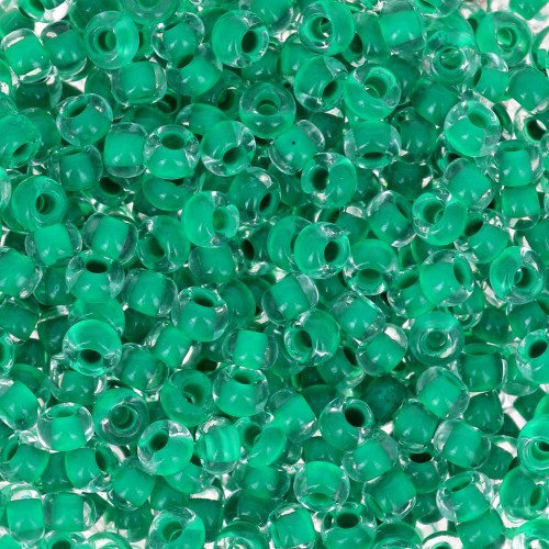 Perles rocailles Preciosa  8/0 3 mm - Terra Intensive - Sea Green Lined x20g