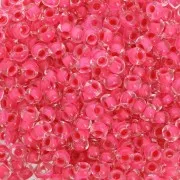 Perles rocailles Preciosa 8/0 3 mm - Terra Intensive - Pink Lined x20g