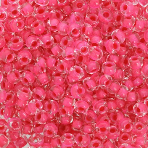 Perles rocailles Preciosa 8/0 3 mm - Terra Intensive - Pink Lined x20g