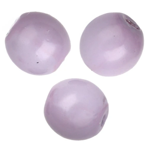 Perles en verre tchèque rondes Shiny 3 mm Lilac x50