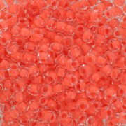 Perles rocailles Preciosa  8/0 3 mm - Terra Intensive - Orange Lined x20g