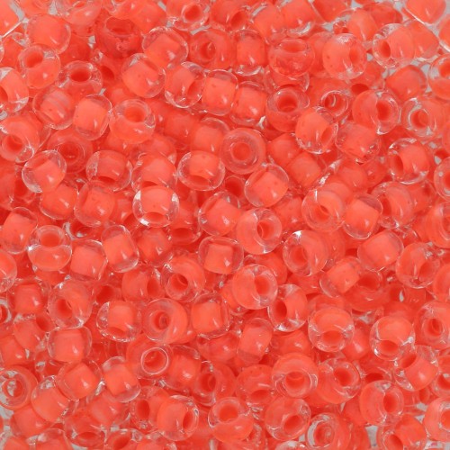 Perles rocailles Preciosa 8/0 3 mm - Terra Intensive - Orange Lined x20g