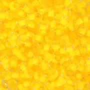 Perles rocailles Preciosa 8/0 3 mm - Terra Intensive - Yellow Lined x20g