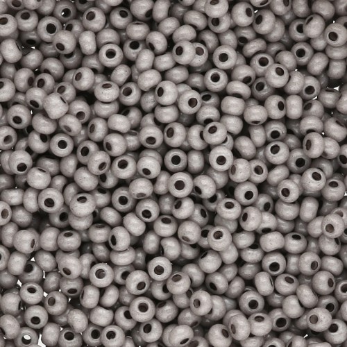 Perles rocailles Preciosa 11/0 2 mm - Solgel - Grey 3 Dyed Chalkwhite x20g
