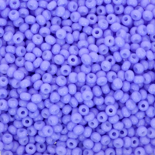 Perles rocailles Preciosa 11/0 2 mm - Solgel - Blue 3 Dyed Chalkwhite x20g