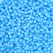 Perles rocailles Preciosa  11/0 2 mm - Solgel - Light Blue 3 Dyed Chalkwhite x20g