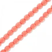 Perles en verre tchèque rondes Shiny 2 mm Peach Coral x150