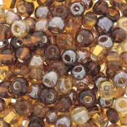 Perles rocailles Preciosa 6/0 4 mm - Mix Topaz x20g