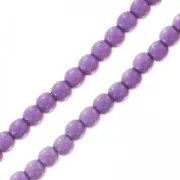 Perles en verre tchèque rondes Shiny 2 mm Hollyhock Purple x150