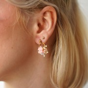 Perles fleur 6 mm en résine - Pastel nacré x20