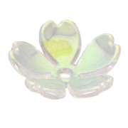 Perles fleur de cerisier 15 mm en acrylique - Crystal AB x4
