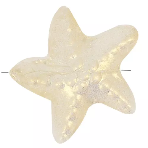 Perle étoile de mer 14x15 mm en résine - Transparent - Doré x1