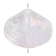Perles coquillage 12x14 mm en résine - Transparent - AB x4