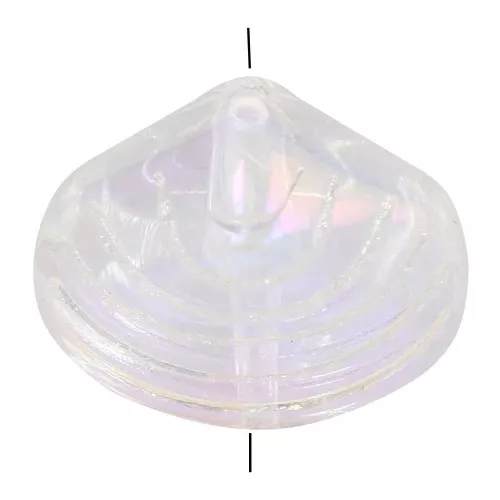 Perles coquillage 12x14 mm en résine - Transparent - AB x4
