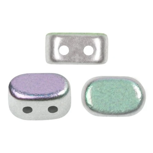 Perles en verre Lipsi® par Puca® 4x6 mm - Silver Mat AB x10g
