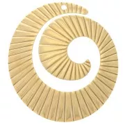 Pendentifs spirale strié 35x32 mm - Acier inoxydable 316L Doré x2