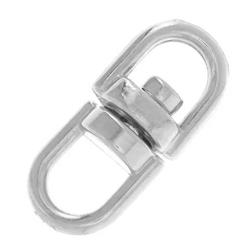 Connecteur pour porte clefs 14 mm - Argenté x1