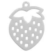 Breloque fraise ajourée 15x11 mm - Argent 925 x1