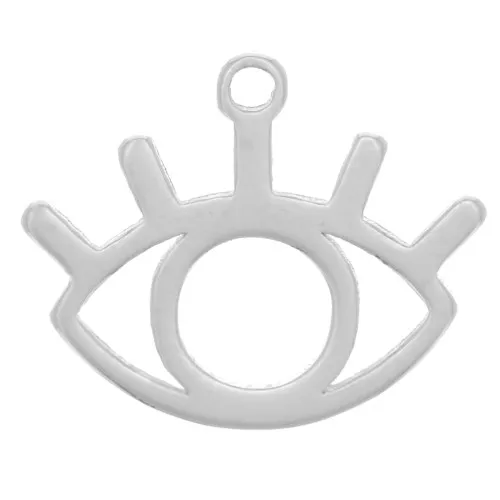 Breloque oeil ajouré 10x12 mm - Argent 925 x1