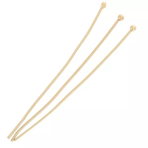 Clous tête boule 51x0.8 mm - Doré x25