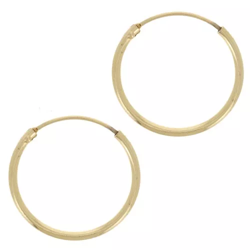 Mini créoles 16 mm - Fil 1.3 mm - Doré x2