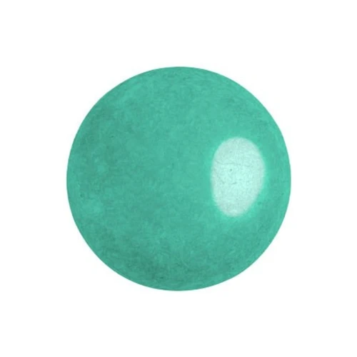 Cabochon rond en verre par Puca® 18 mm - Opaque Green Turquoise Luster x1