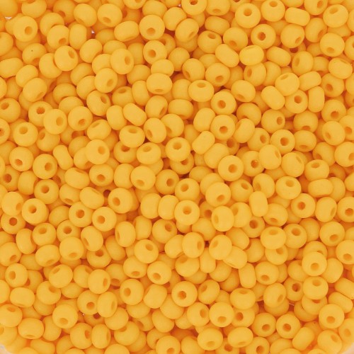 Perles rocailles Preciosa 11/0 2 mm - Permalux Dark Yellow Mat x20g
