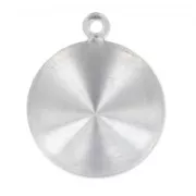 Serti pendentif à coller pour cabochon PureCrystal 1122 14 mm - Rhodié x1