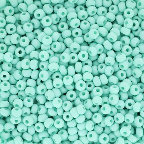 Perles rocailles Preciosa  11/0 2 mm - Permalux Mint Mat x20g