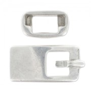 Fermoir ceinture pour lacet 10 mm argenté