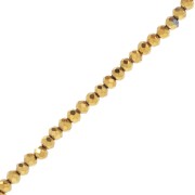 Perles rondelles facettées - rondes aplaties 4.5x4 mm - Doré x41cm|raw }}