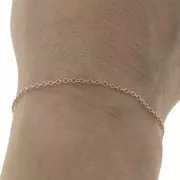 Chaîne maille Forçat 1.2 mm en Rose Gold filled (or laminé)  x 1m