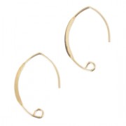 Crochets d'oreilles 25mm en Gold filled (or laminé)  x2|raw }}