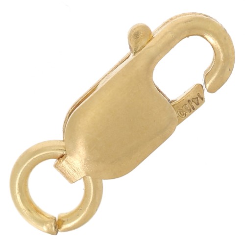 Fermoir mousqueton 8 mm avec anneau ouvert - Gold filled (or laminé) x1