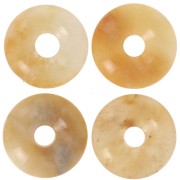 Donuts 20 mm pierre gemme - Jaspe jaune x1