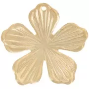 Pendentif fleur 26 mm - Doré à l'or fin x1