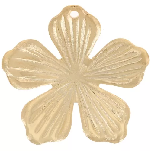 Pendentif fleur 26 mm - Doré à l'or fin x1