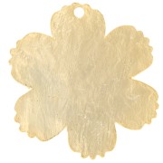 Pendentif fleur texturé 23x21 mm - Doré à l'or fin x1
