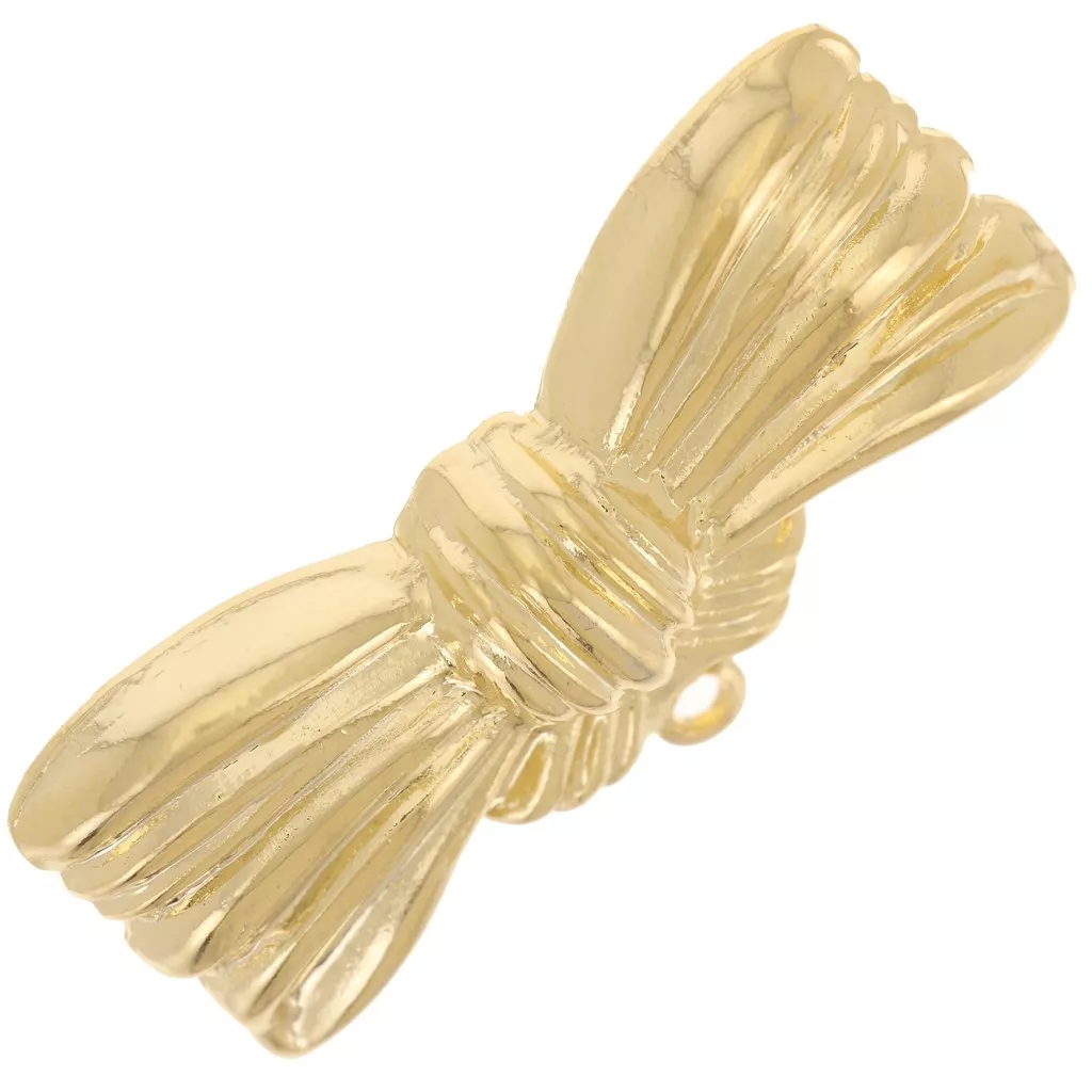 Broche Nœud Plaqué Or - Élégante Et Fine - Bon état (Occasion)