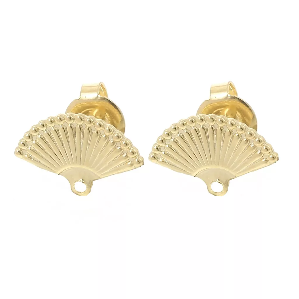 300 Pièce De Tige De Boucle D'oreille Plate Ronde En Acier Inoxydable 304 En Gros Pour Création De Bijoux