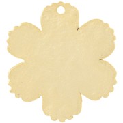 Pendentif fleur texturé 23x21 mm - Doré à l'or fin satiné x1|raw }}