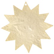 Pendentif soleil martelé 40 mm - Doré à l'or fin x1|raw }}