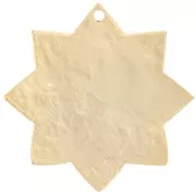 Pendentif soleil martelé 29 mm - Doré à l'or fin x1