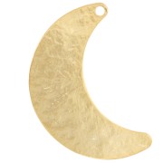 Pendentif lune martelé 20x13 mm - Doré à l'or fin x1|raw }}