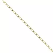 Chaîne maille Forçat limée 1.7 mm - Acier inoxydable 304L Doré x10m