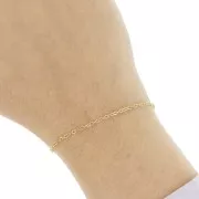 Chaîne maille Forçat limée 1.75 mm - Acier inoxydable 304L Doré x10m